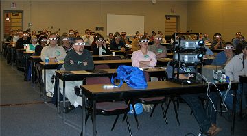 3D projector and audience