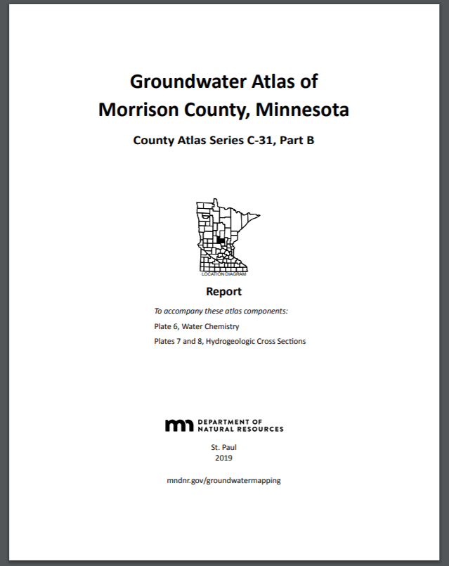 New DNR Groundwater Atlas: Morrison County
