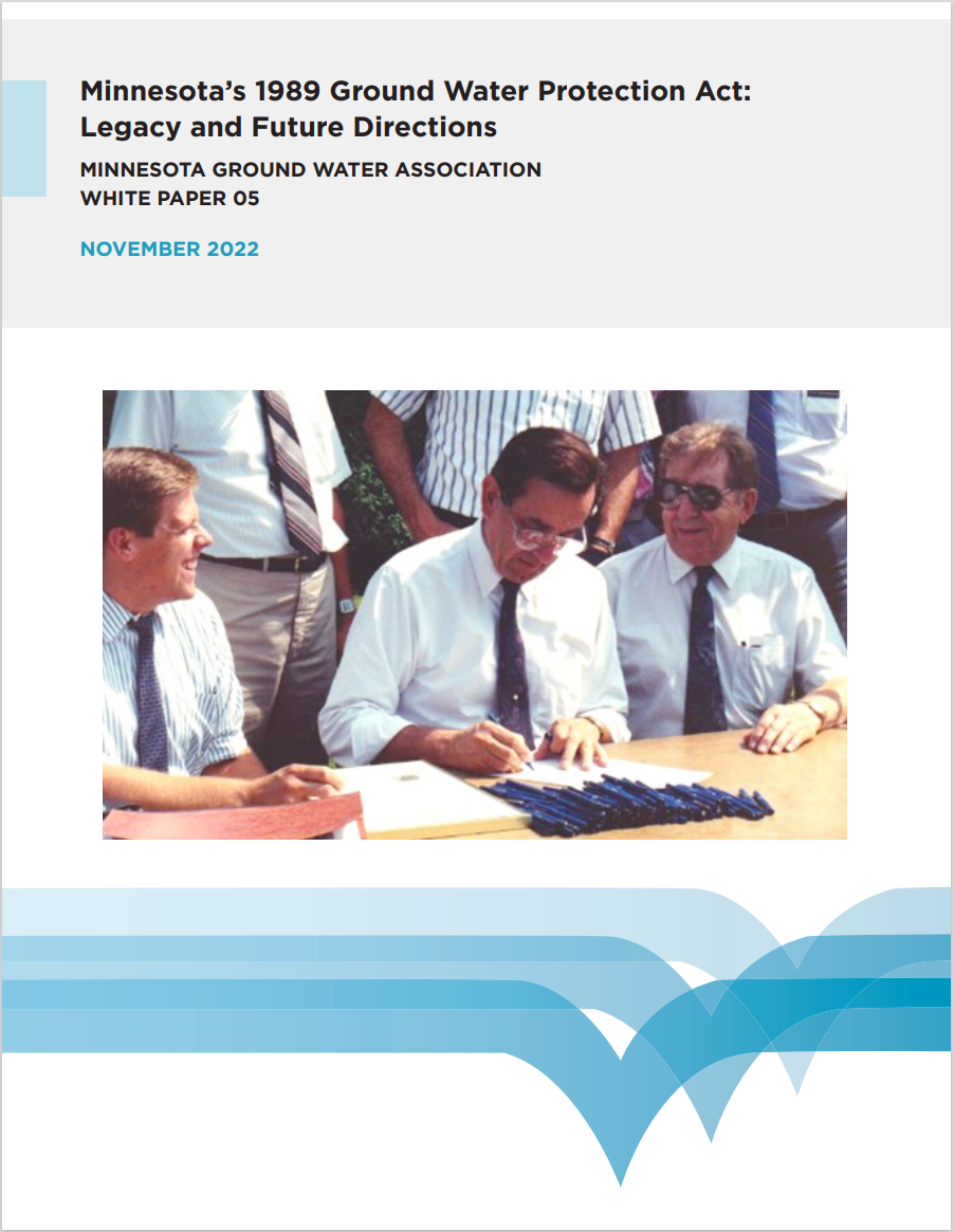 New MGWA White Paper – Minnesota’s 1989 Ground Water Protection Act: Legacy and Future Directions