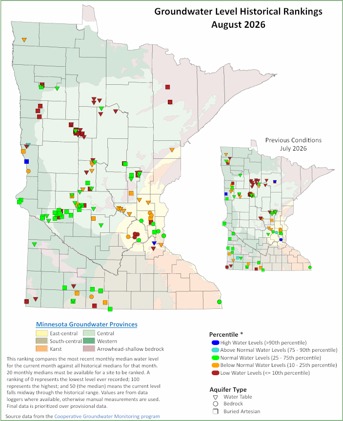 MNDNR’s Hydrologic Conditions Report Shows Current Water Resources Status
